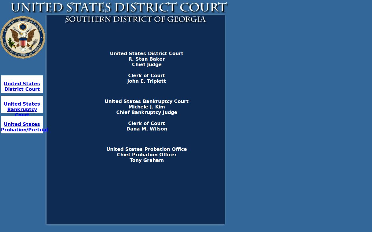 Southern District of Georgia calendar resource serving Appling County