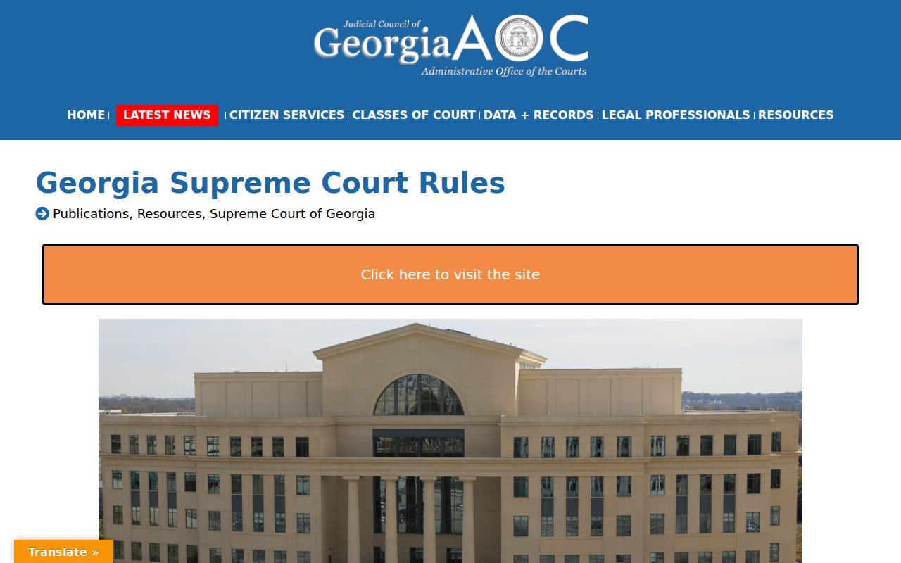 Appling County court docket Georgia court rules